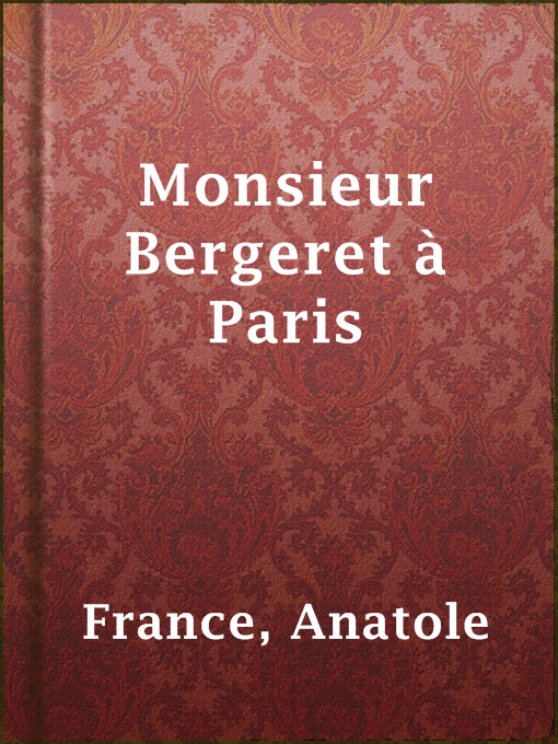 Cover image for Monsieur Bergeret à Paris